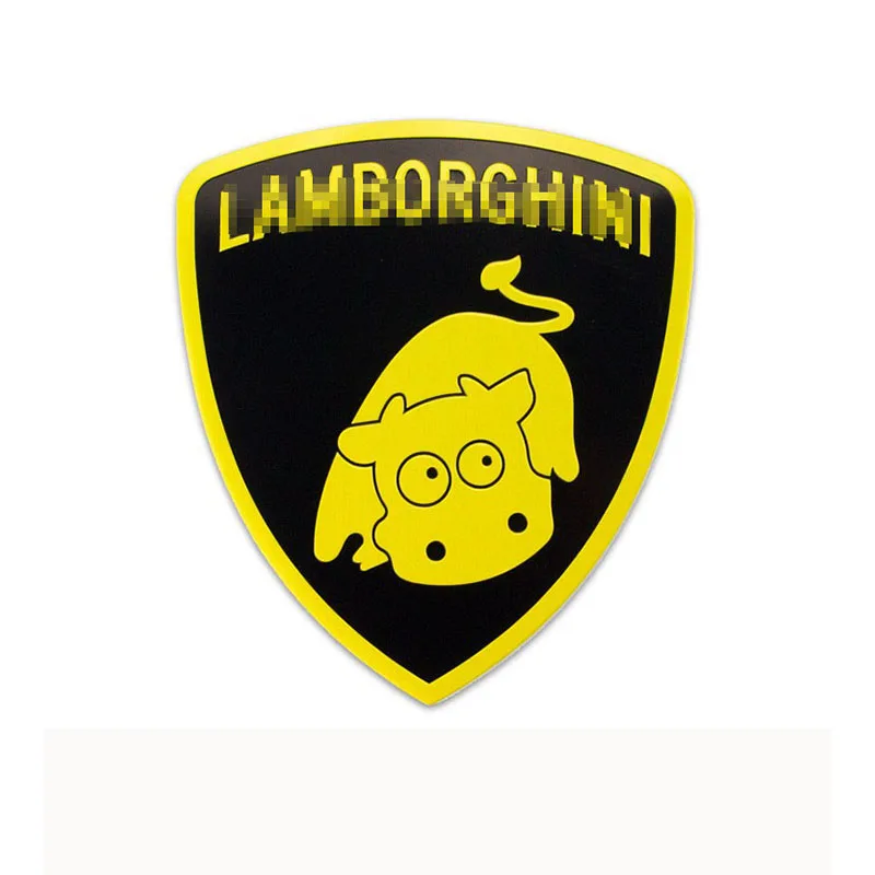 Забавный aluminumcar стикер для окна автомобиля на рулевое колесо forPorsche Ferrari Lamborghini Ford
