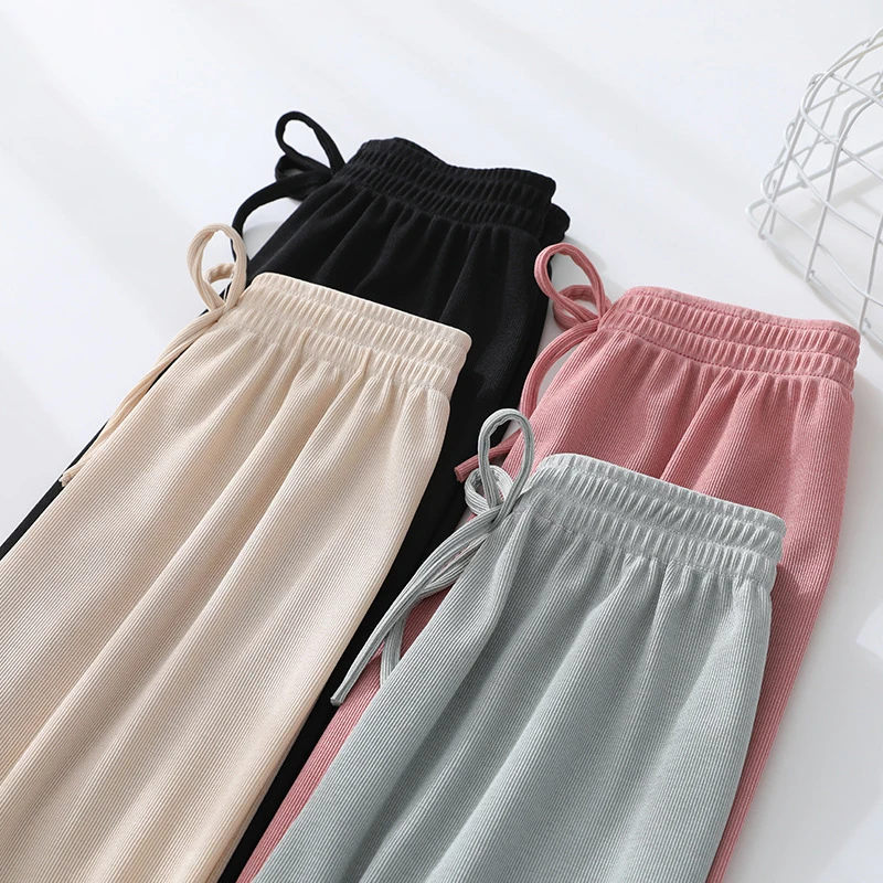 

Kids Clothes for Teen Girls Pink Pants 2 To 12 Year Fashion 2021 Summer Green Casual Wide Leg Pants Children Loose Cool Trousers