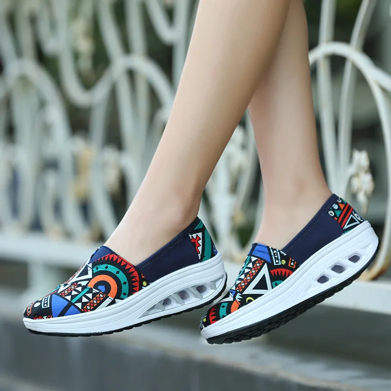 

Round Toe Casual Woman Shoe Espadrilles Platform Slip-on Female Footwear Creepers New Slip On Dress Clogs Lace-Up Canvas Rubber