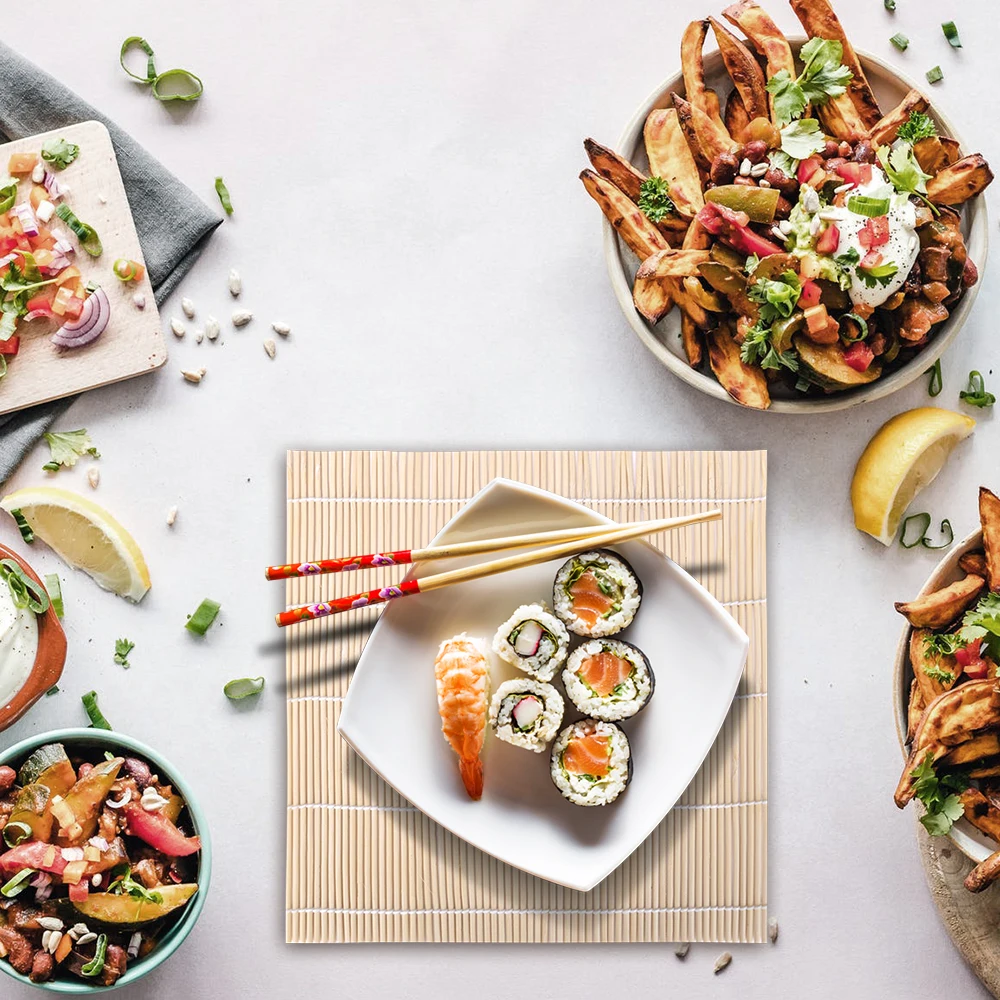 Бамбуковый Коврик для суши набор приготовления пищевых роликов своими руками