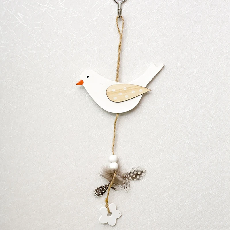 4 шт. украшения деревянные подвесные счастливой Пасхи Кролик Птица петух с