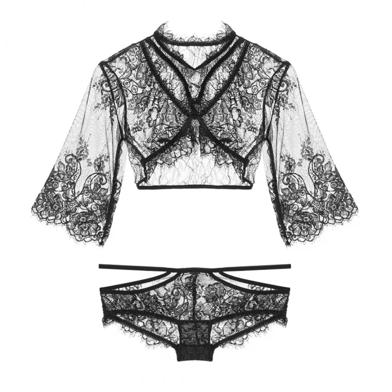 Женский пижамный комплект Yhotmeng тонкая прозрачная Пижама с тремя точками|pajamas for