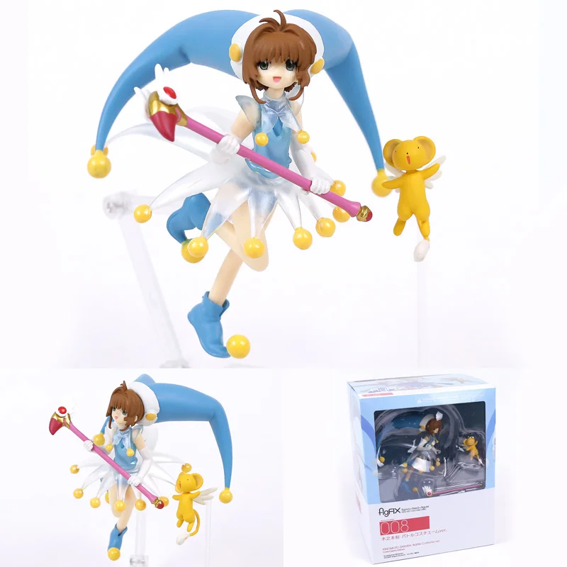 

Карточка Captor Sakura figFIX 008 Kinomoto Sakura: боевой костюм ver. Коллекционная экшн-фигурка из ПВХ, кукла, Подарочные игрушки