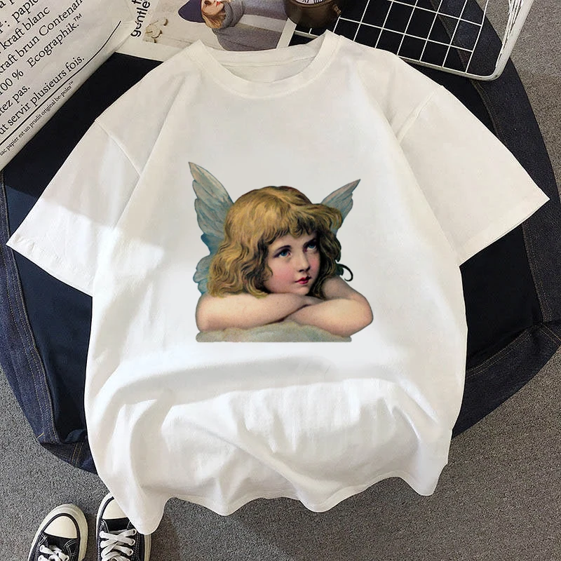

Graphic tees tops Baby angels tshirts women funny t shirt O-neck T-shirt Vintage Ullzang Mujer_T-Shirt