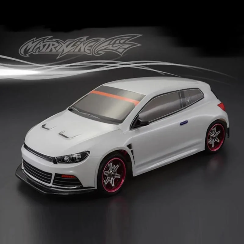 1 комплект корпус для VW SCIROCCO R 1/10 drift RC PC ширина 195 прозрачный без рисунка дрифта hsp