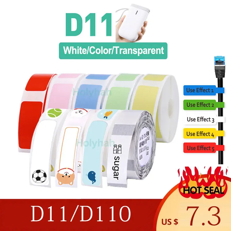 Niimbot D11 мини принтер для этикеток бумажная печать этикетка Водонепроницаемая