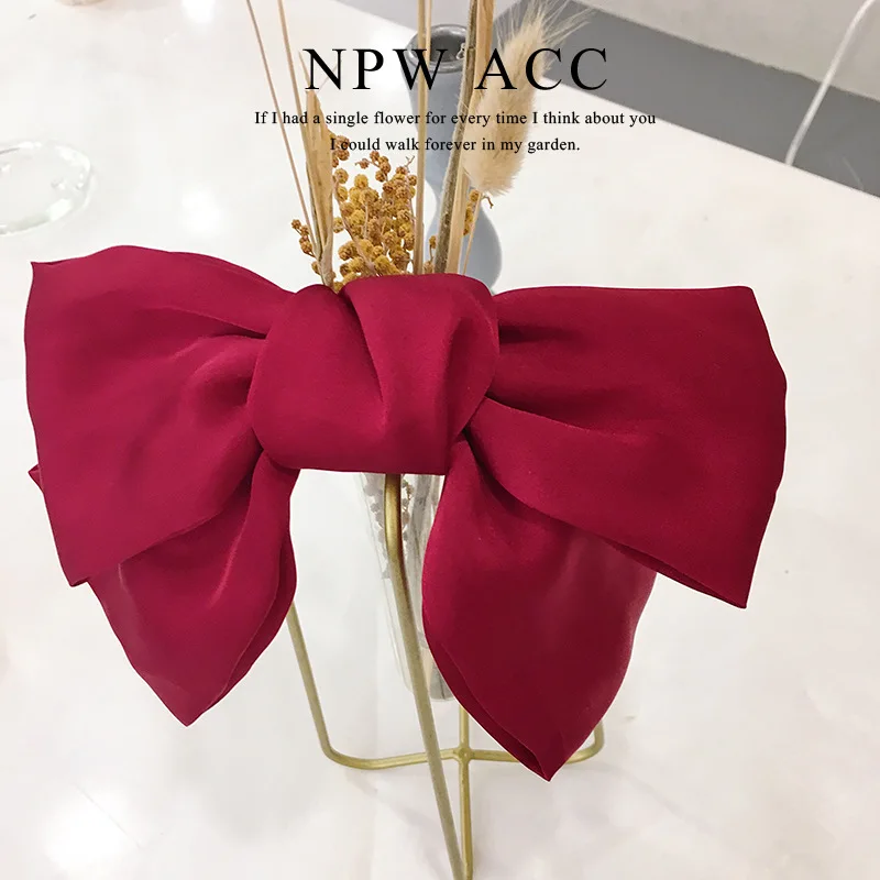 Модные однотонные заколки с большим бантом для девочек 2 уровня прекрасные волос
