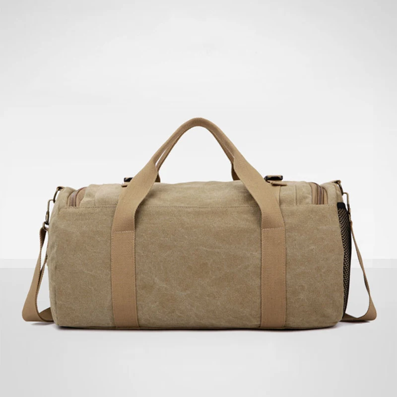

Army Green Men Travel Bag Large Capacity Male Luggage Handbag Waterproof Canvas High Quality Outdoors Travelling Duffle Handbags