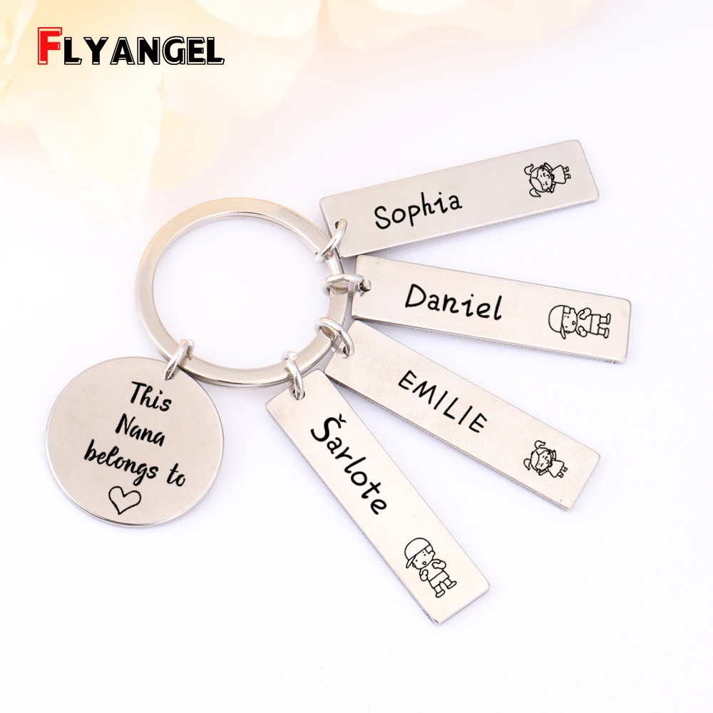 Персонализированные пользовательские имя брелок этот Nana относится к буквенному