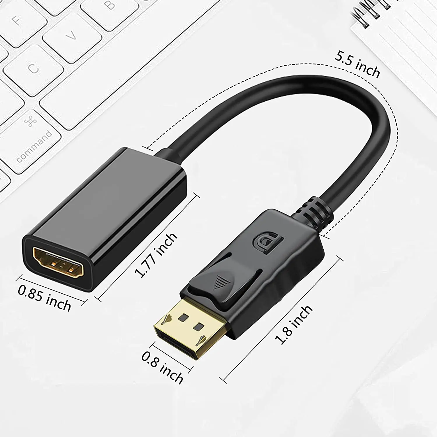 DP to HDMI-compatible Cable Adapter Male To Female For HP/DELL Laptop PC Display Port 1080P Cord Converter | Электроника