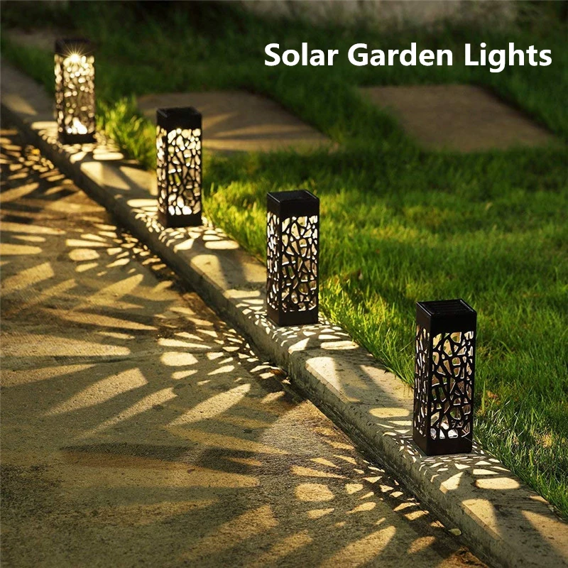 

Solar Lawn Light Decoration Garden Hollow Lawn Lamp Outdoor Soalr Garden Lights Pathway Light Garden Solar led Light Waterproof
