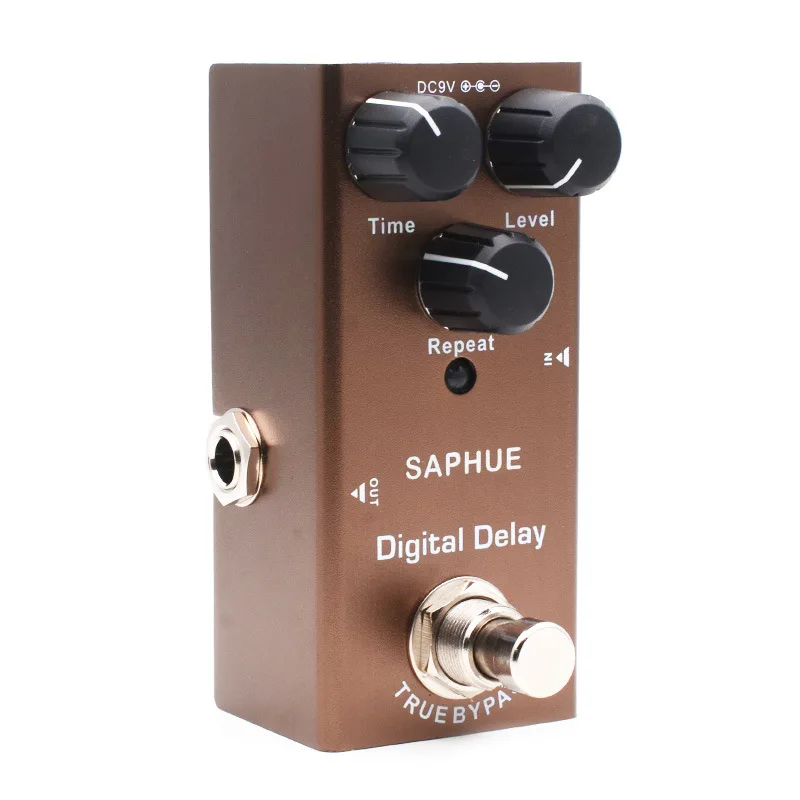 SAPHUE Electric Guitar Digital Delay Pedal Time/Level/Repeat Knob Effect Mini Single Type DC 9V True Bypass | Спорт и развлечения