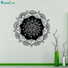 Мандала, настенная виниловая наклейка, индийское украшение, религия, украшение для дома, рисунок Mehendi, фотография, YT5878