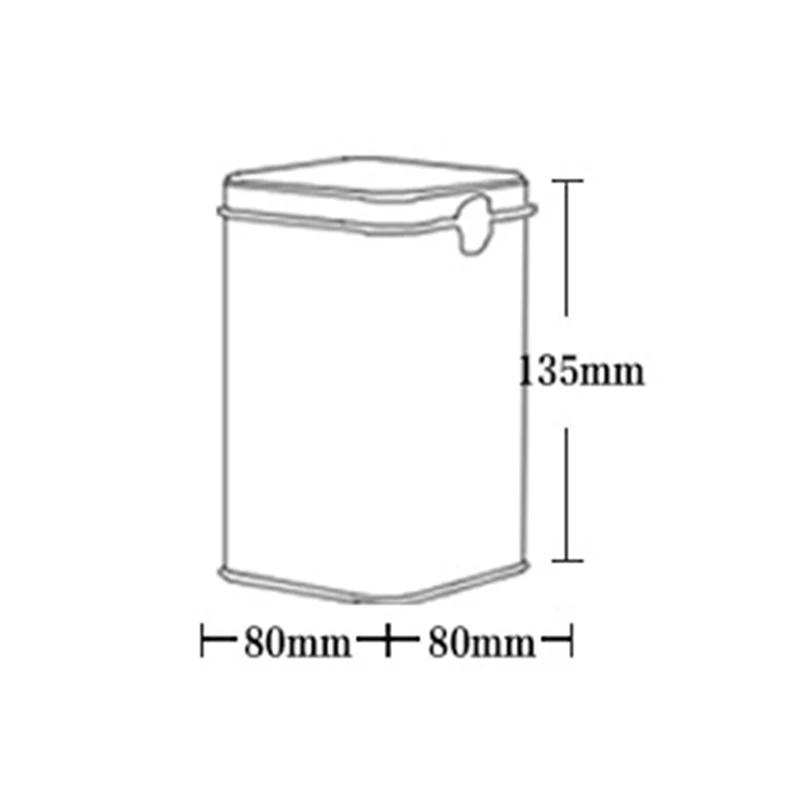 2x металлические чайные банки высокий замок класса жестяная коробка для кофе