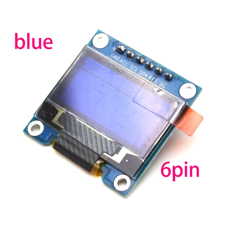 1 шт. 0 96 дюйма 128*64 OLED LCD SPI интерфейс 6PIN B Тип | Электронные компоненты и