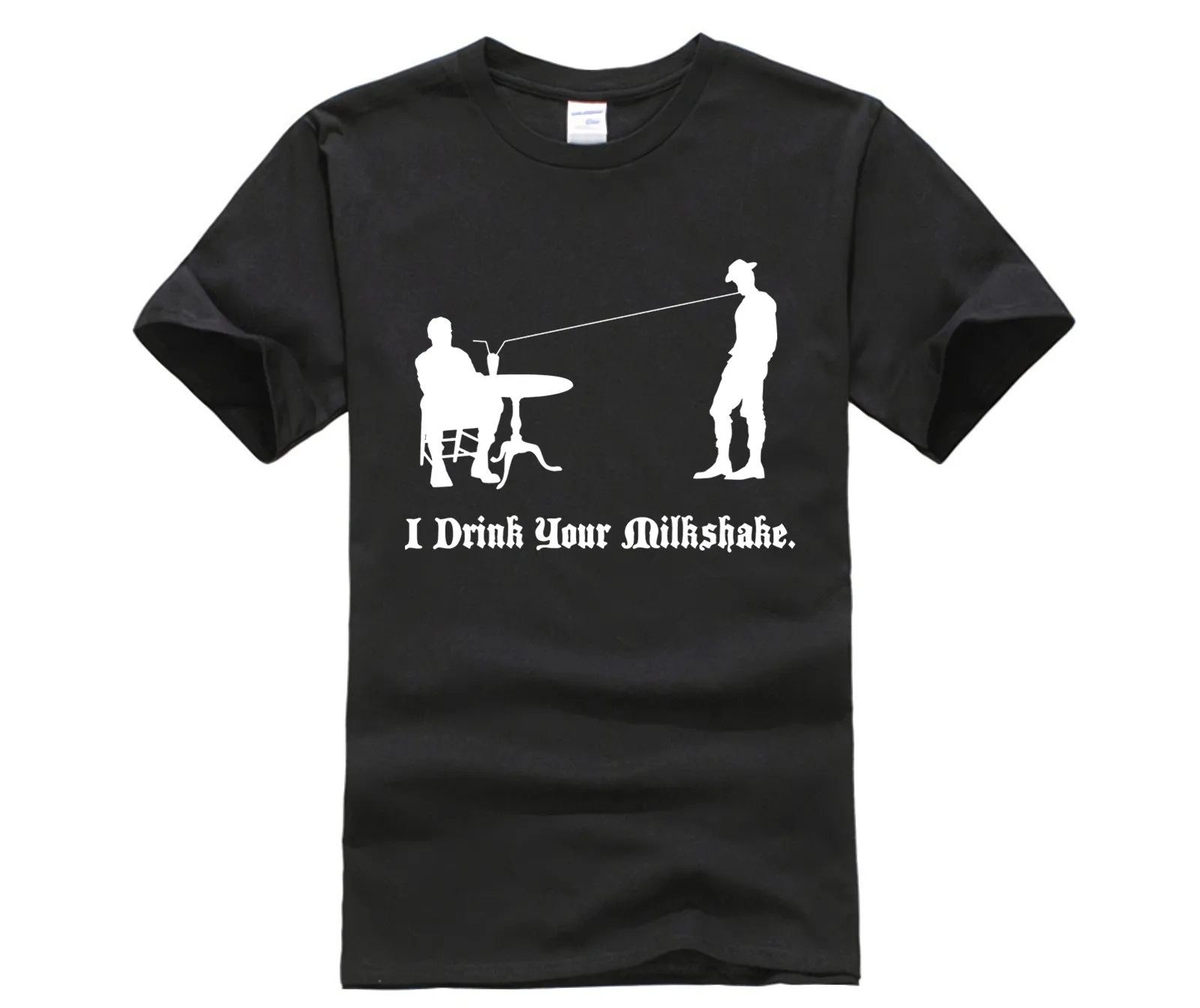 Модная летняя футболка I Drink Your Milkshake Мужская с рисунком забавная хлопковая модная