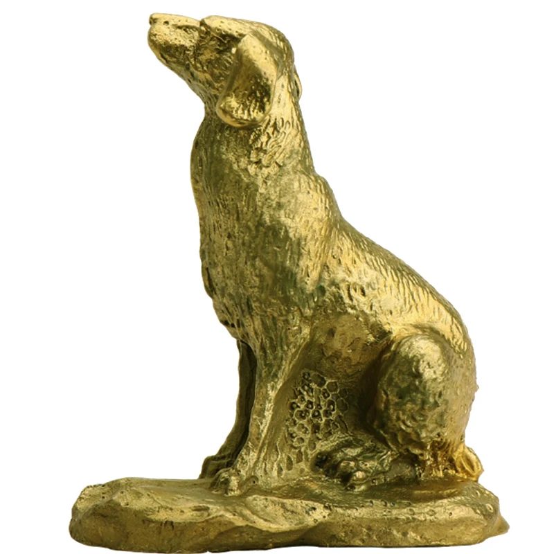 1 шт. китайские фигурки Зодиака Знаки золотые латунные статуи животных талисман