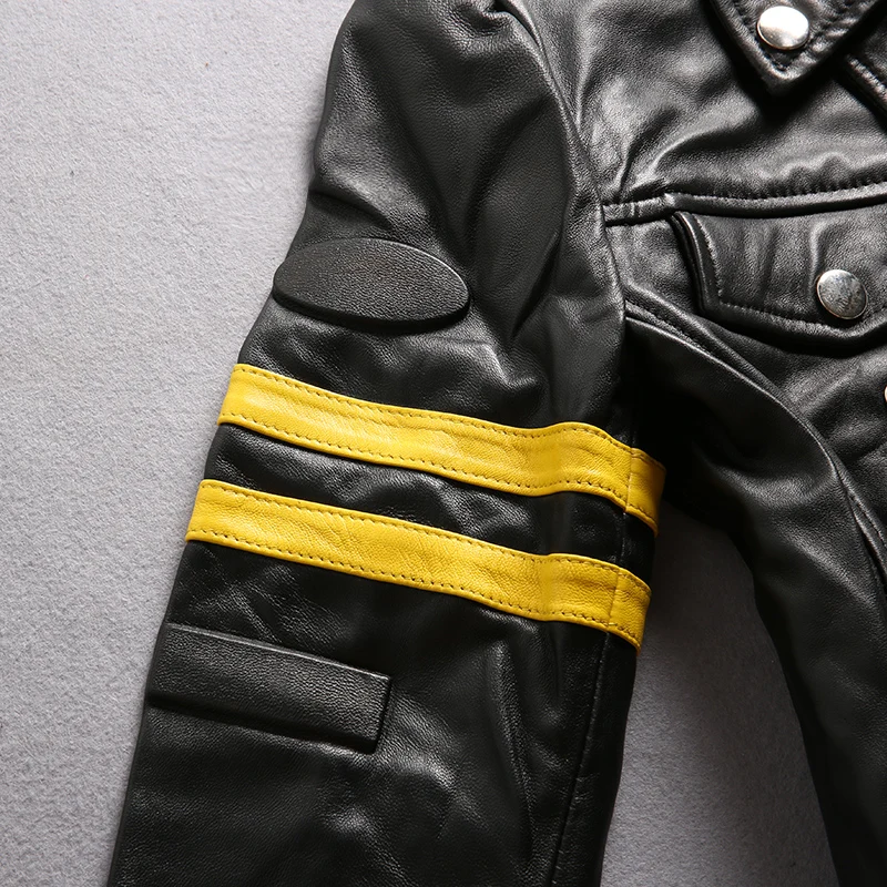 

new genuine jacket lady women jackets sheepskin Motorcycle clothing female slim short leather coat