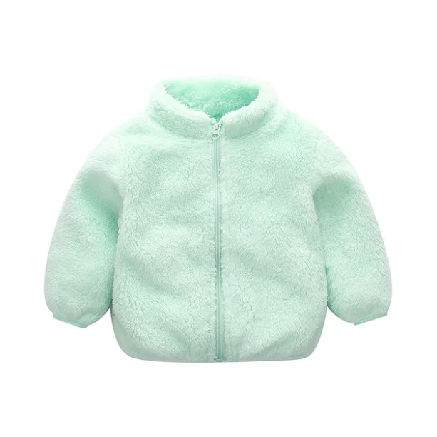 2019 Baby Boys Girls Clothes Solid Long Sleeve Zipper Plush Coat Jacket Outwear Autumn Winter Warm Casual Tops | Детская одежда и