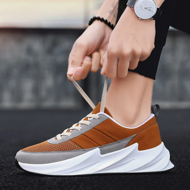 2020 мода акула дно светильник мужские кроссовки на шнуровке в ретро стиле Мужской