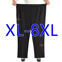 xl 8xl extra large size elastic pants high waist loose pantalon for outer wear autumn women trousers pantalones de mujer