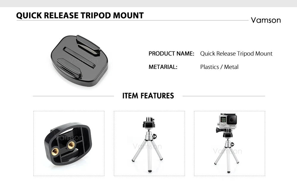 Vamson для Gopro Hero 8 черный аксессуары для экшн-камеры водонепроницаемый корпус повязка на голову нагрудный ремень чехол крепление для велосипеда S23