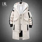 LBL 2021 Мужская Зимняя Повседневная Длинная пуховая куртка, Мужская высококачественная повседневная модная куртка-пуховик на утином пуху, Мужская Толстая ветровка