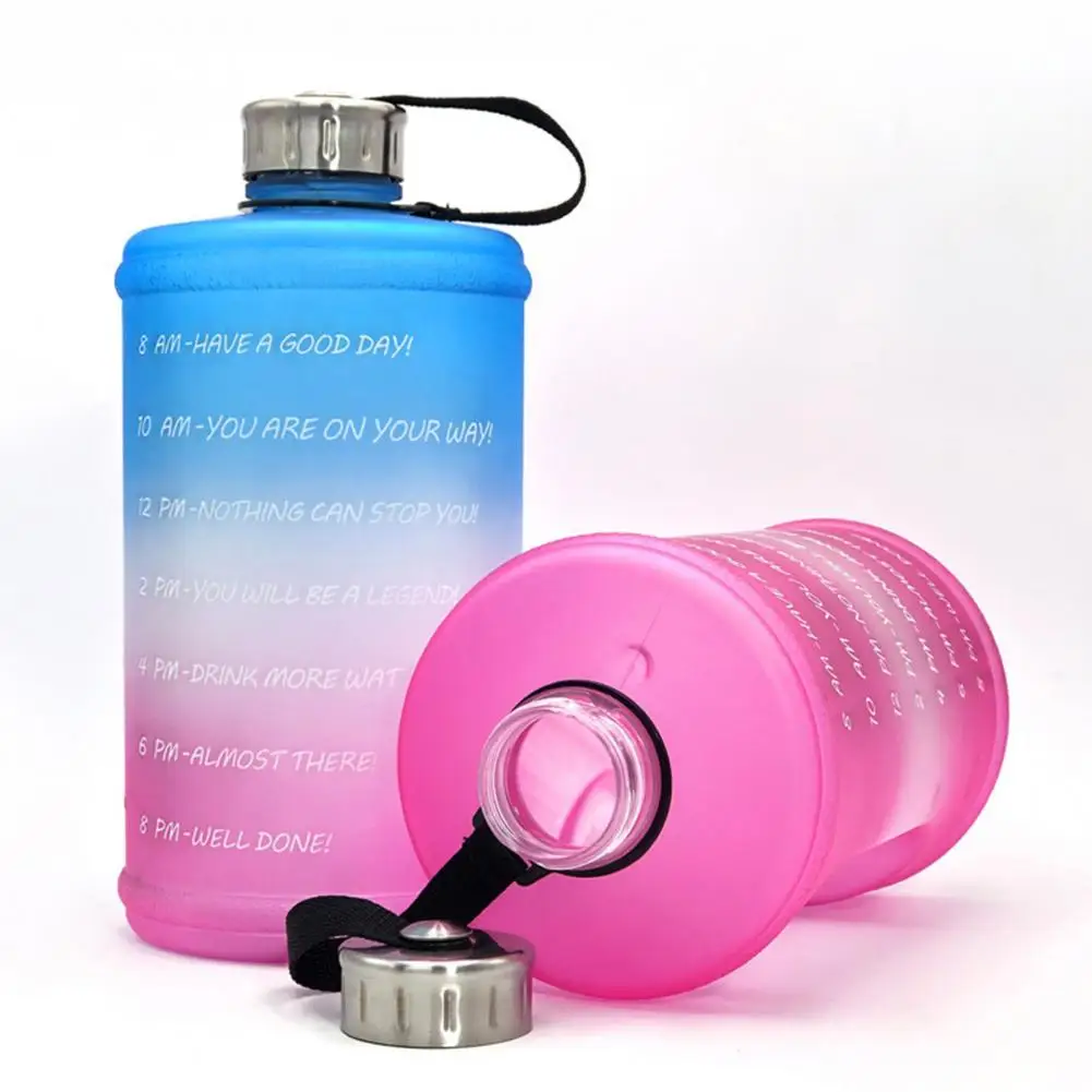 

Portable 2.2L Water Bottle Eco-friendly Large Capacity PET Motivational Time Marker Fitness Kettle for Camping Accessories