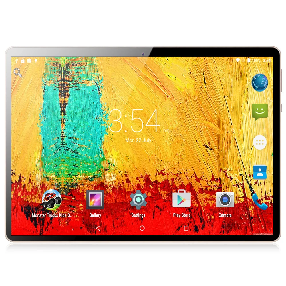 Планшетный ПК 10 дюймов Octa Core 3g Телефонный звонок Google Рынок Android 7,0 tab gps, Wi-Fi, FM, Bluetooth 10 дюймов Планшеты 4G+ 64G