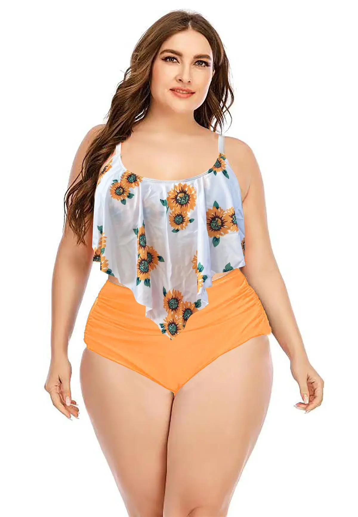 

2021New Women Swimsuit Sexy Bikinis Set Big Size 3XL4XL5XL Plus Cup Two-Piece Swimwear Hot Young Girls Cover Ups Ladys Beachwear