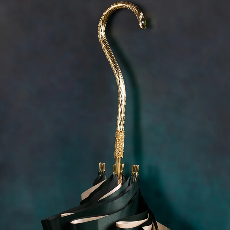 Зонт с длинной ручкой однотонные креативные женские зонты светильник легкие