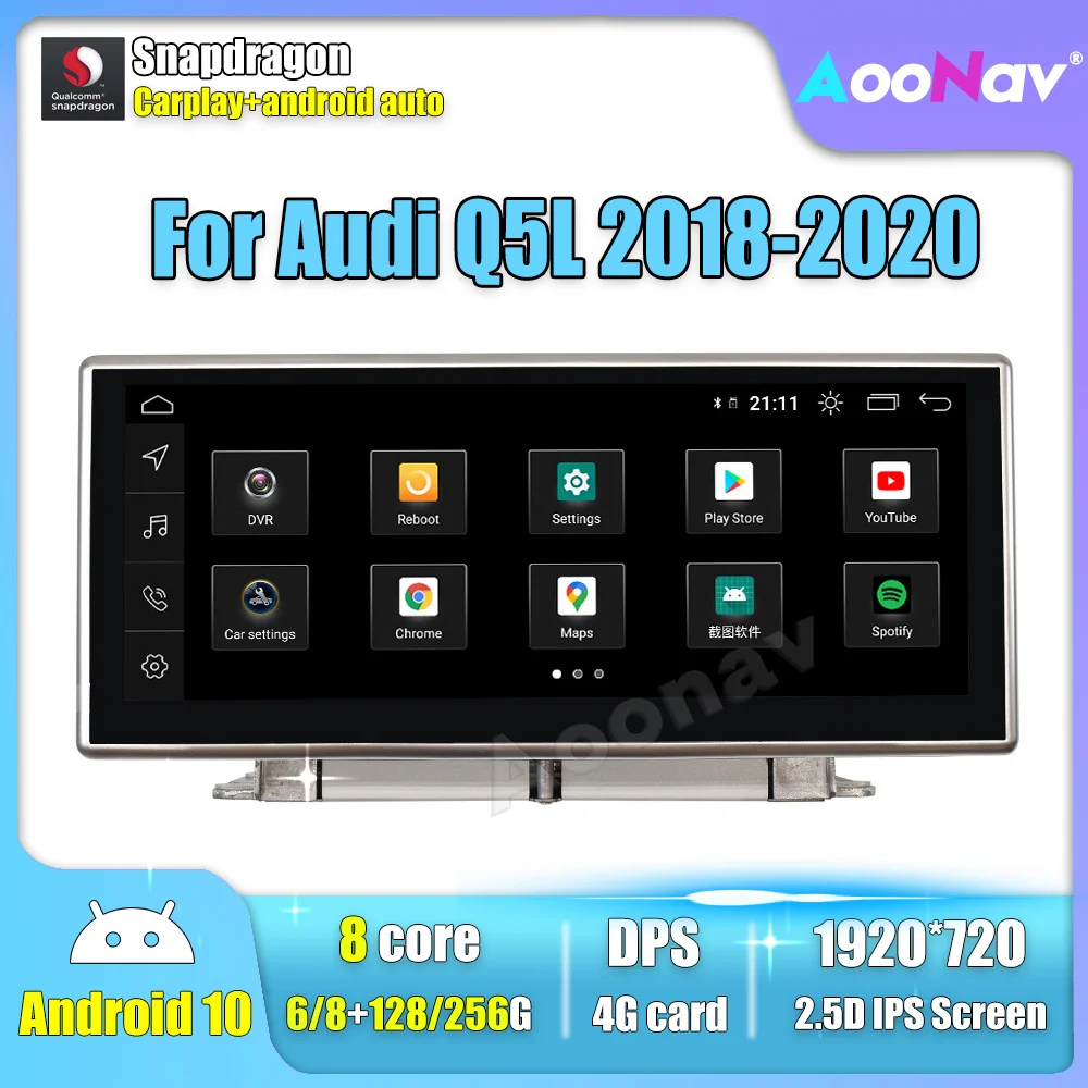 

Авторадио Android автомобильный мультимедийный плеер радио для Audi Q5L 2018 2019 2020 Автомобильный GPS-навигатор автомобильное радио головное устройст...