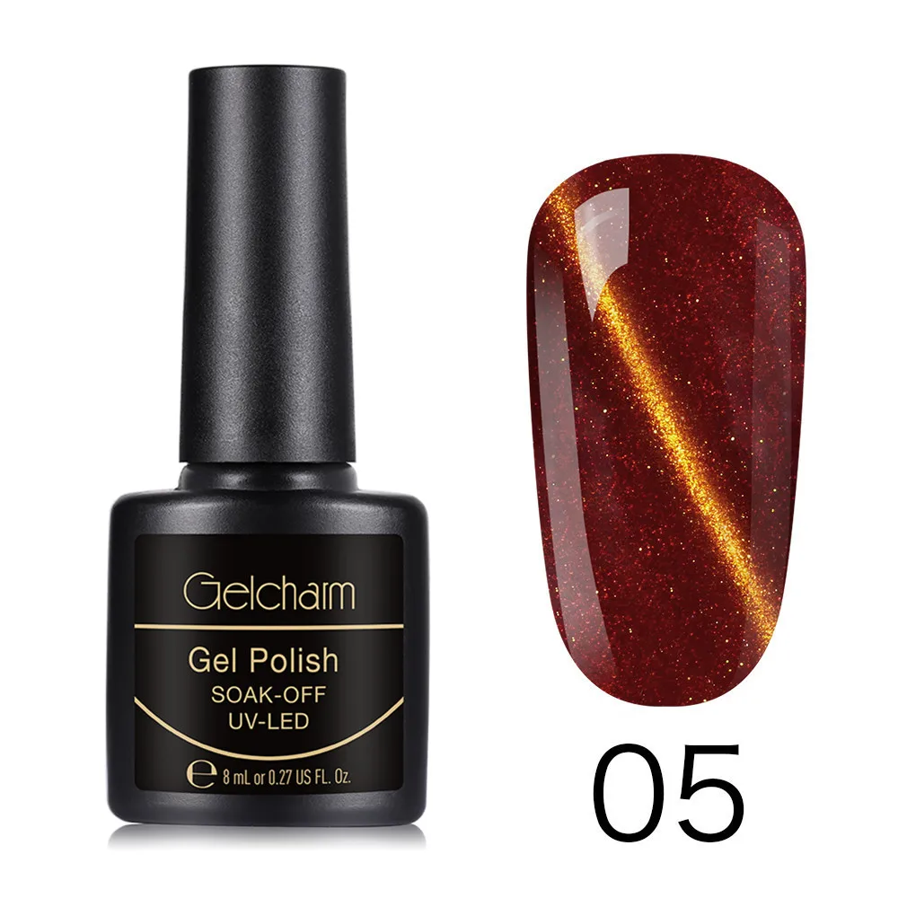 JGMY05 Gelcharm 8 мл Магнитный Гелевый лак для Ногтей Стойкий винный красный кошачий глаз дизайн ногтей гель лак для маникюра отмачиваемый УФ светодиодный гель лак - Цвет: JGMY05