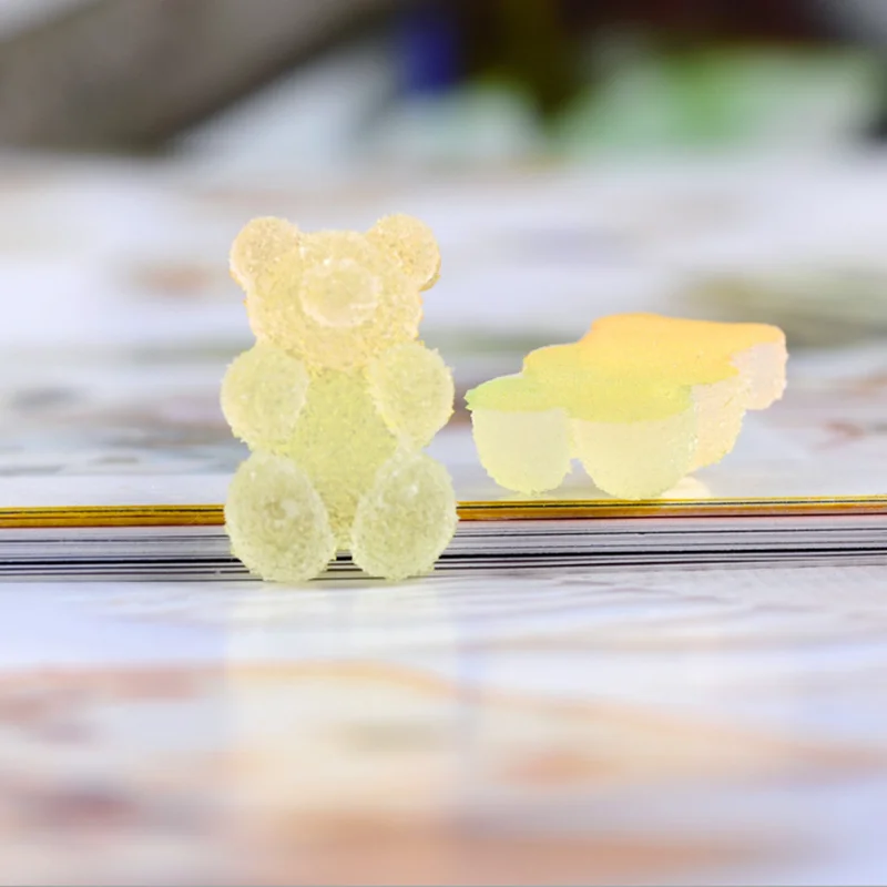 20 шт. 17*11 мм Разноцветные эпоксидные смолы Мармеладные медведи для аксессуаров