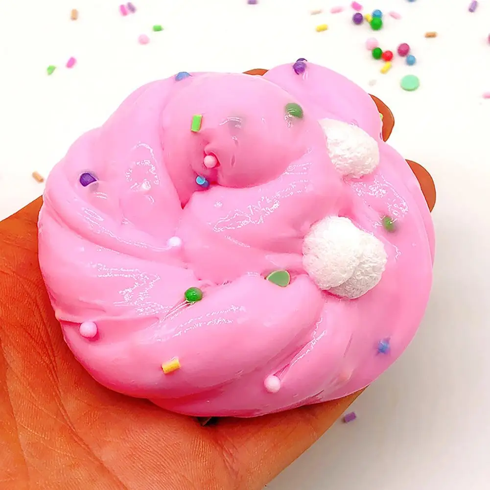 

DIY Cake Beads Soft Non Sticky Putty Mud Plasticine Slime Anti-stress Kids Toy Hand Fidget Toy Slime Toy Antistress for Children