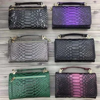 fashion new arrival crocodile clutch bag chain crossbody bag snake pattern bags ladies women python hand bag