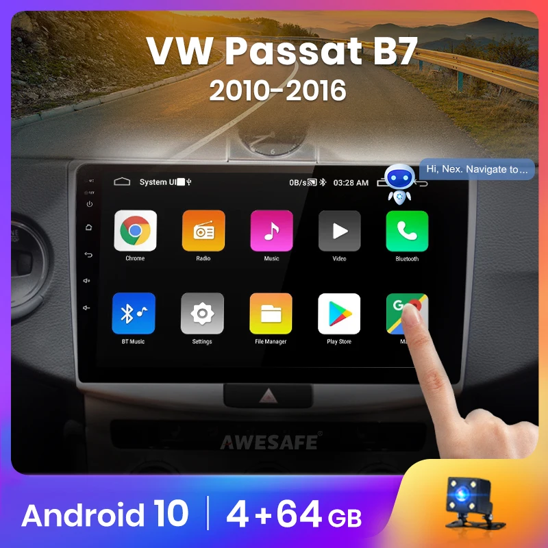 Автомагнитола AWESAFE PX9 для VW Passat B7 CC 2010 2011 2012 2016 мультимедийный видеоплеер с GPS