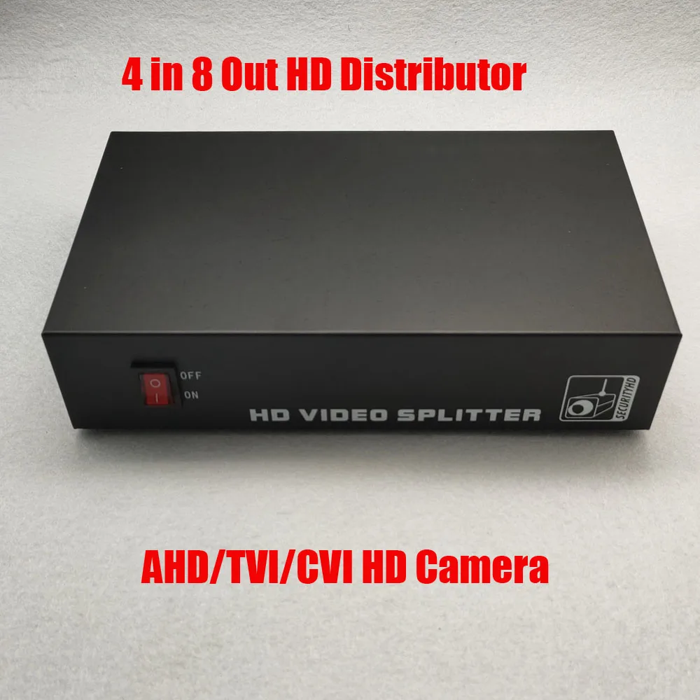 4 в 8 из AHD TVI CVI CVBS видео дистрибьютор усилитель 4CH до 8CH сплиттер для CCTV камеры безопасности DVR системы