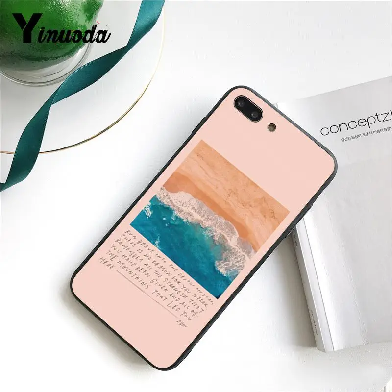 Yinuoda Sea flower landscape wallpaper Black Phone Case for iPhone X XS MAX 6 6S 7 7plus 8 8Plus 5 5S XR 11 Pro Max | Мобильные