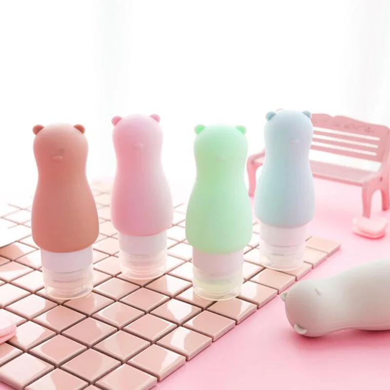 Мультяшные флаконы с кроликом/медведем мини для духов путешественника шампуня