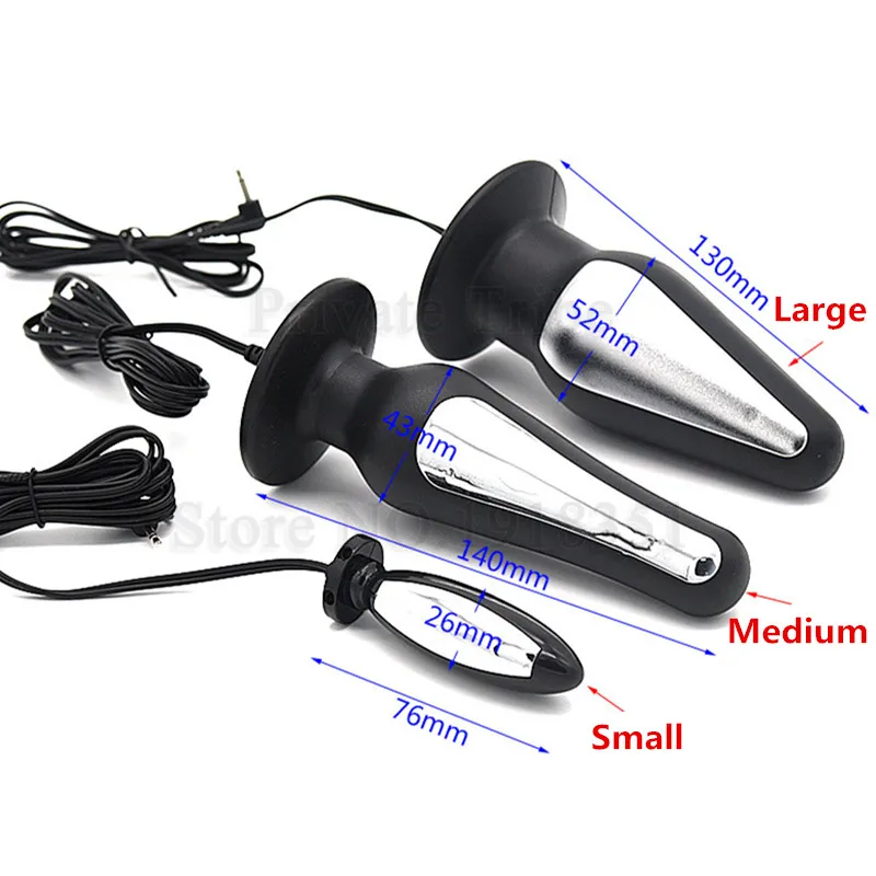 Последний Электрический шок двойной Анальная пробка электро Вагина анус Пробка