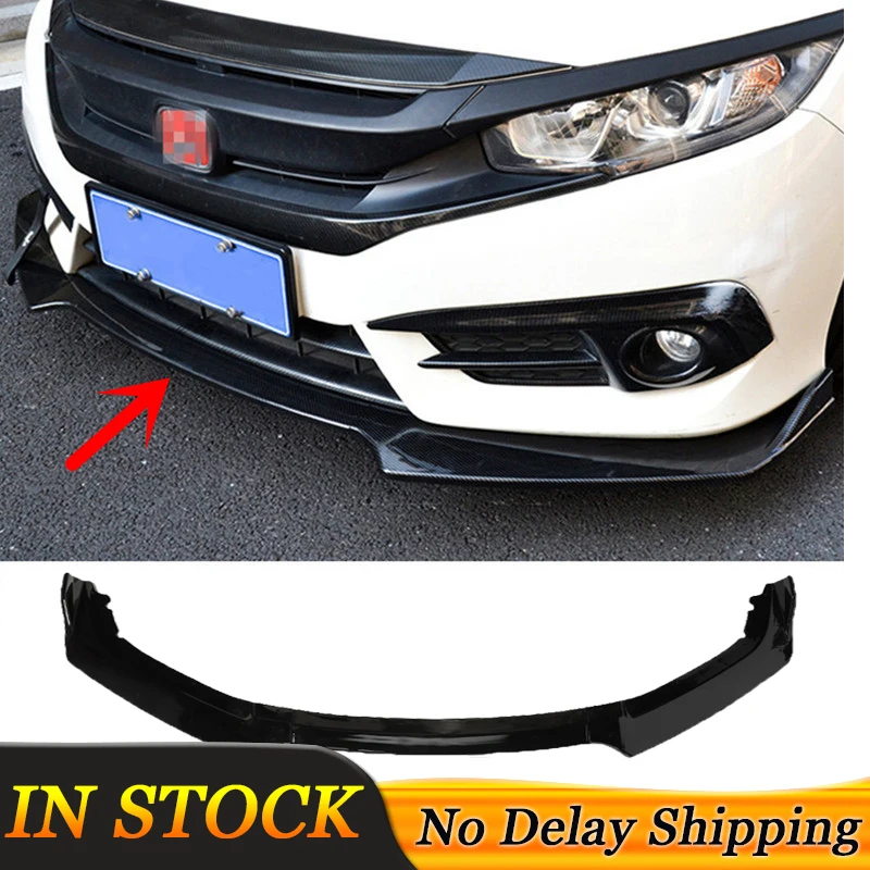 Черный Автомобильный диффузор для переднего бампера комплект губ спойлер на