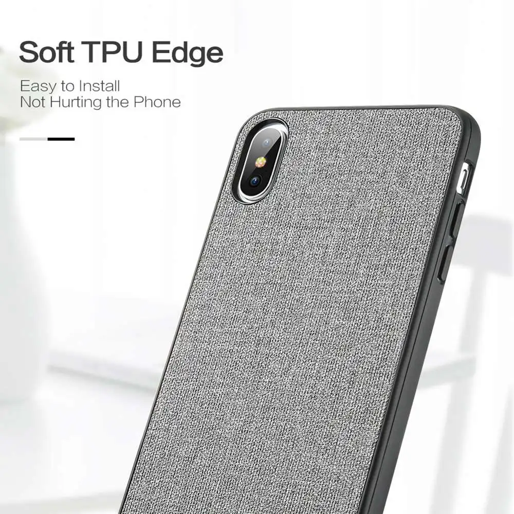 KISSCASE модный тканевый текстурный чехол для телефона Apple iPhone 11 2019 винтажный Чехол X