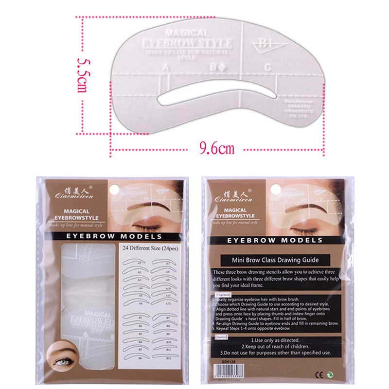 24 шт. в форме бровей постоянный шаблон формы дизайн Дрозд карта резьба слово