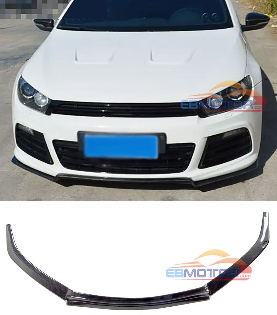 Передний спойлер из настоящего углеродного волокна для VW Scirocco R бампер 2009 2014