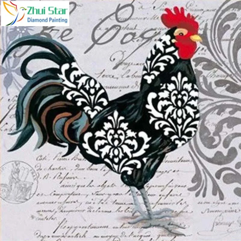 

Zhuistar 5d Diy Diamond Painting Cross Stitch cock of Leader Diamond Mosaic true diamond embroidery rhinestones gx
