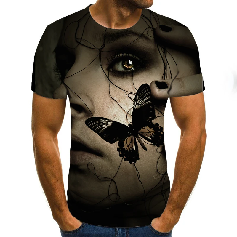 Новинка 2020 футболка с 3d принтом героями ужасов летние футболки в стиле Харадзюку