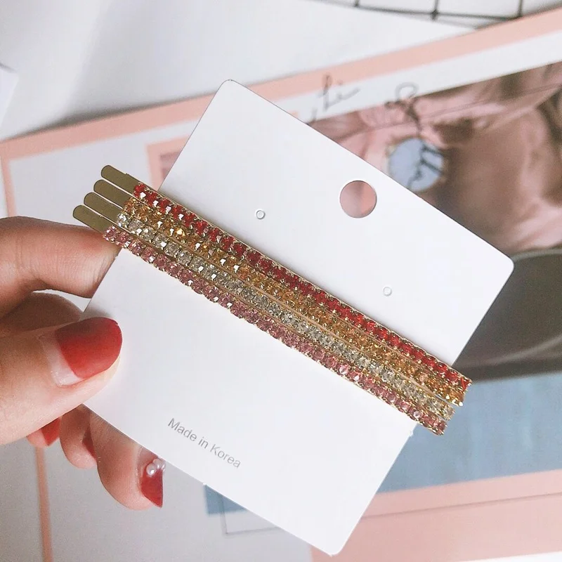 2019 Горячие корейские блестящие заколки Стразы Звезды для женщин и девушек волос