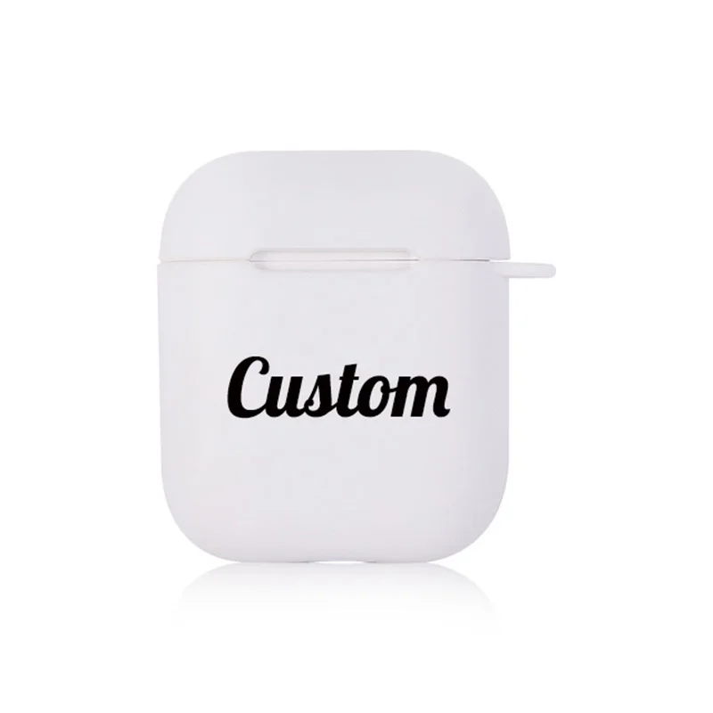 

For Airpods 2 Case Silicone Custom Name Logo Photo Cover Apple Air pods Earphone Case Soft Clear Headphone case For Accessories