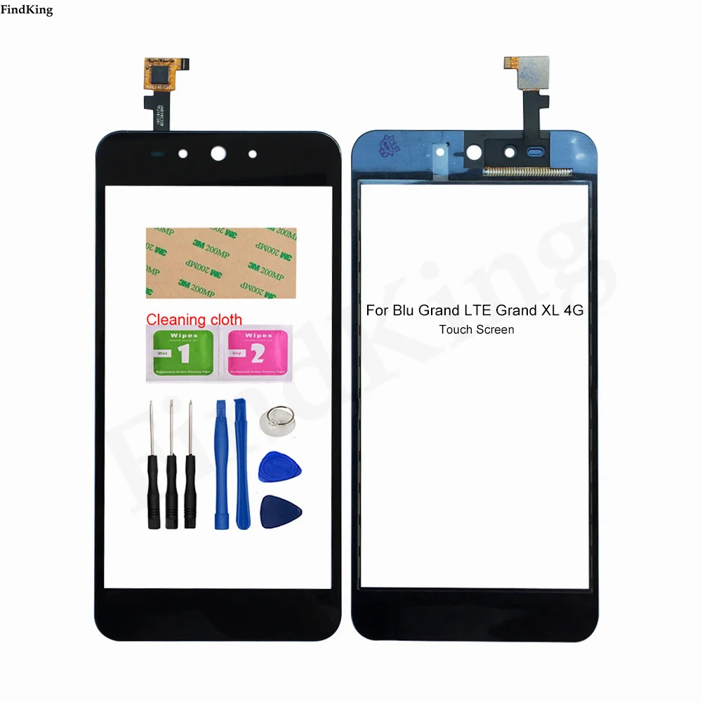 

5.5'' Mobile Touch Screen Glass For Blu Grand LTE Grand XL 4G Touch Screen Digitizer Panel Lens Sensor Tools 3M Glue